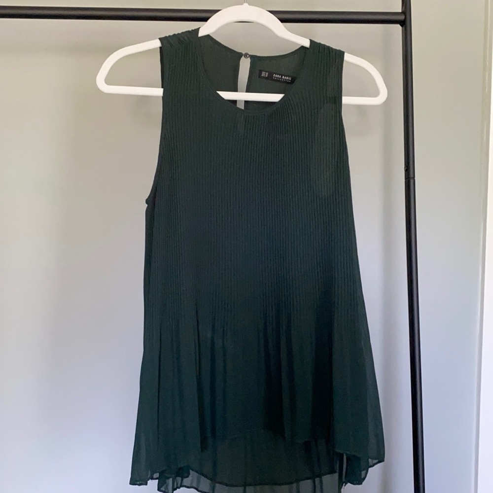 Zara Basic Green Blouse